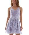 BCX JUNIORS' EMBROIDERED FIT & FLARE DRESS, CREATED FOR MACY'S