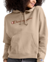 Champion Women's Relaxed Logo Fleece Sweatshirt Hoodie In Country Walnut