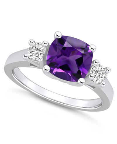 Macy's Amethyst (2 Ct. T.w.) And Diamond (1/3 Ct. T.w.) Ring In 14k White Gold