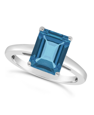 Macy's London Topaz (4-1/4 Ct. T.w.) Ring In 14k White Gold In London Blue Topaz