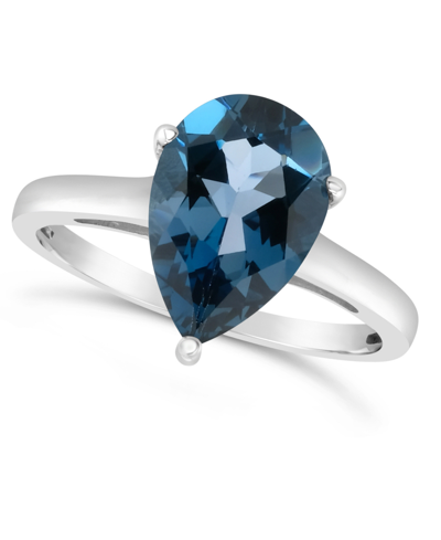 Macy's London Blue Topaz (3-5/8 Ct. T.w.) Ring In 14k White Gold