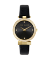 TED BAKER WOMEN'S BOW BLACK LEATHER STRAP WATCH 36MM