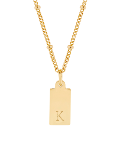 Brook & York Madeline Rectangle Initial Pendant In Gold-plated-r