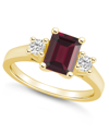Macy's Garnet And Diamond Ring (1-3/4 Ct.t.w And 1/10 Ct.t.w) 14k Yellow Gold In Garnet