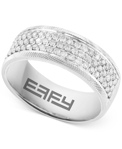 Effy Collection Effy Men's Diamond Pave Band (3/4 Ct. T.w.) In 14k White Gold