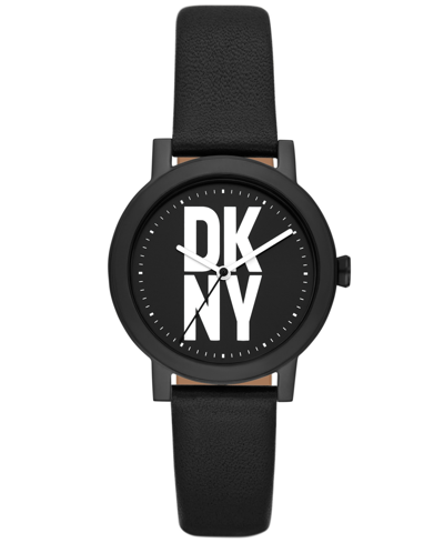 Dkny Soho D Women's Three-hand, Black-tone Stainless Steel Watch