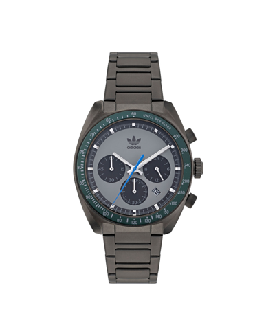 Adidas Originals Adidas Unisex Three Hand Edition One Chrono Gunmetal Gray Stainless Steel Bracelet Watch 40mm