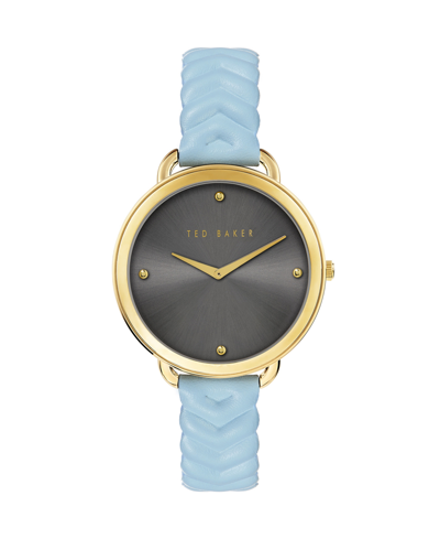 Ted Baker Women's Hettie Chevron Blue Leather Strap Watch 37mm