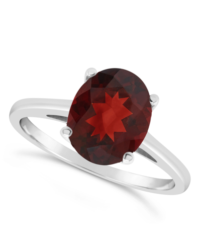 Macy's Garnet (3-1/10 Ct. T.w.) Ring In 14k White Gold