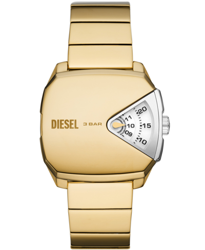 Diesel Men's D.v.a. Three-hand Gold-tone Stainless Steel Bracelet Watch 41mm In Oro