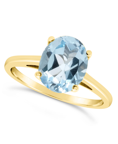 Macy's Topaz (3-5/8 Ct. T.w.) Ring In 14k Yellow Gold In Sky Blue Topaz