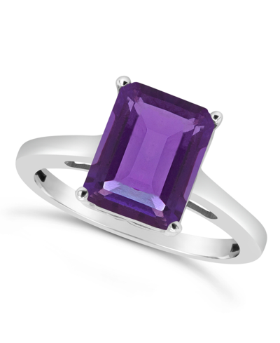 Macy's Amethyst (3-1/7 Ct. T.w.) Ring In 14k White Gold