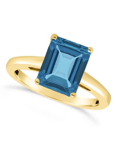 Macy's London Topaz (4-1/4 Ct. T.w.) Ring In 14k Yellow Gold In London Blue Topaz