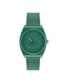 ADIDAS ORIGINALS UNISEX THREE HAND PROJECT TWO GREEN RESIN STRAP WATCH 38MM