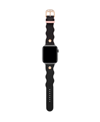 TED BAKER WOMEN'S TED WAVY DESIGN BLACK LEATHER STRAP