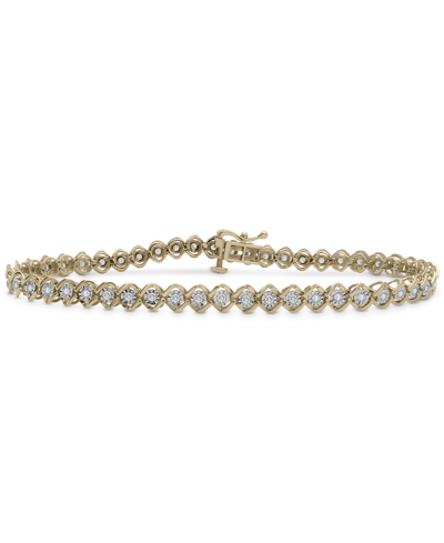 Macy's Diamond Twist Link Tennis Bracelet (1 Ct. T.w.) In 10k White Or 10k Yellow Gold, Created For