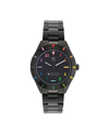 ADIDAS ORIGINALS UNISEX THREE HAND EDITION THREE BLACK STAINLESS STEEL BRACELET WATCH 41MM