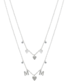 UNWRITTEN CUBIC ZIRCONIA HEART CHARM "MOM" AND DAUGHTER NECKLACE SET WITH EXTENDER (0.01, 0.12 CT. T.W.) IN FI