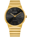 Citizen Eco-drive Men's Modern Axiom Gold-tone Stainless Steel Bracelet Watch 40mm In Black / Gold Tone