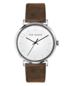 Ted Baker Men's Phylipa Brown Leather Strap Watch 43mm In Brown