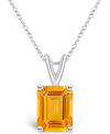 MACY'S CITRINE (3-1/7 CT. T.W.) PENDANT NECKLACE IN 14K WHITE GOLD OR 14K YELLOW GOLD
