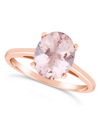 Macy's Morganite (2-1/2 Ct. T.w.) Ring In 14k Rose Gold In Morganite