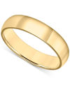 MACY'S MEN'S POLISHED WEDDING BAND IN 18K GOLD-PLATED STERLING SILVER (ALSO IN STERLING SILVER)