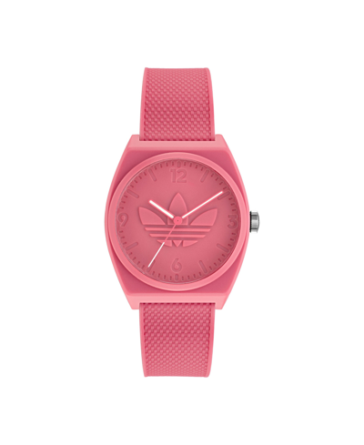 Adidas Originals Adidas Unisex Three Hand Project Two Pink Resin Strap Watch 38mm