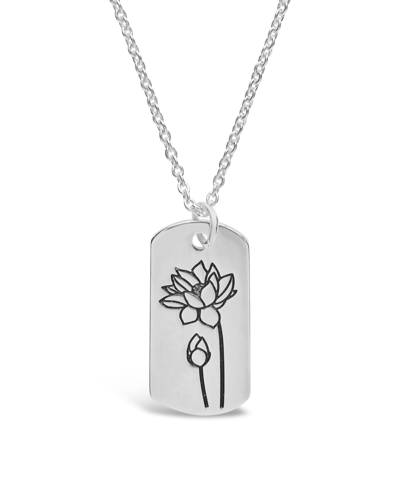 Sterling Forever Women's Birth Flower Necklace In July,water Lily,silver