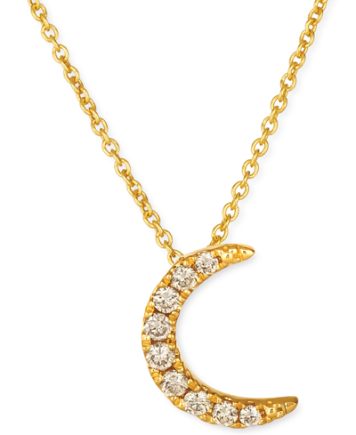 Le Vian Nude Diamond Crescent Moon 18" Pendant Necklace (1/10 Ct. T.w.) In 14k Gold In K Honey Gold Pendant