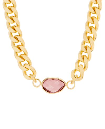 Brook & York Channel Set Glass Stone Carson Necklace In Gold