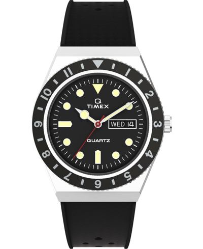 TIMEX MEN'S Q DIVER BLACK SYNTHETIC WATCH 38MM