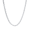 And Now This Thick Rectangular Link Chain Necklace In Fine Silver Plated
