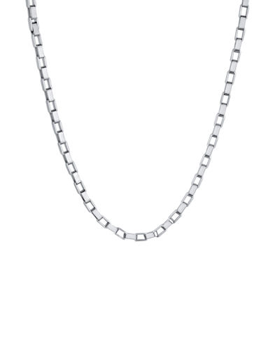 And Now This Thick Rectangular Link Chain Necklace In Fine Silver Plated