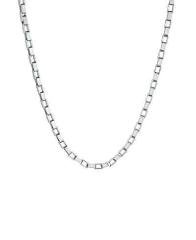 And Now This Thick Rectangular Link Chain Necklace In Silver