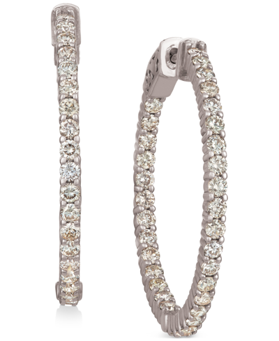 Le Vian Nude Diamond In & Out Hoop Earrings (2 Ct. T.w.) In 14k Rose Gold (also In Yellow Gold And White Gol In White Gold