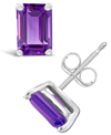 Macy's Amethyst (1-1/10 Ct. T.w.) Stud Earrings In 14k Yellow Gold Or 14k White Gold In White Gold