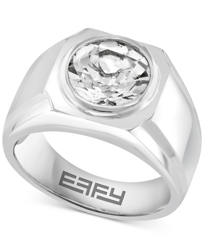 Effy Collection Effy Men's White Topaz Solitaire Ring (4-3/4 Ct. T.w.) In Sterling Silver