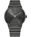 Citizen Eco-drive Men's Modern Axiom Gray-tone Stainless Steel Bracelet Watch 40mm In Black