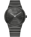 CITIZEN ECO-DRIVE MEN'S MODERN AXIOM GRAY-TONE STAINLESS STEEL BRACELET WATCH 40MM