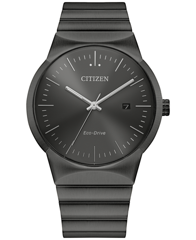 Citizen Eco-drive Men's Modern Axiom Gray-tone Stainless Steel Bracelet Watch 40mm