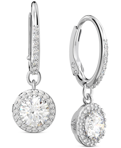SWAROVSKI SILVER-TONE CONSTELLA CRYSTAL DROP EARRINGS