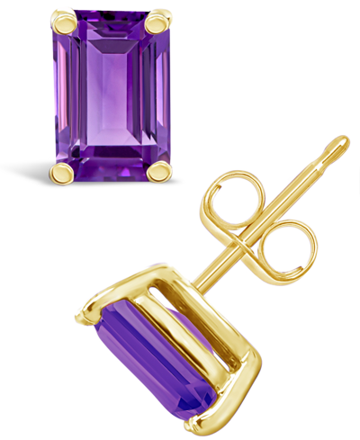 Macy's Amethyst (1-1/10 Ct. T.w.) Stud Earrings In 14k Yellow Gold Or 14k White Gold