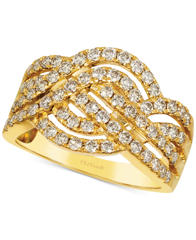Le Vian Nude Diamond Multirow Crossover Ring (1-1/6 Ct. T.w.) In 14k Gold In K Honey Gold Ring