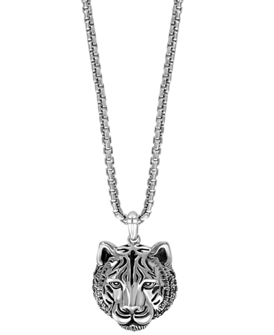 Effy Collection Effy Men's Panther 22" Pendant Necklace In Sterling Silver