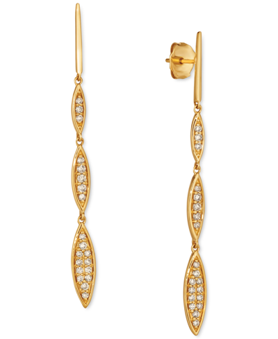 Le Vian Nude Diamond Pave Linear Drop Earrings (3/8 Ct. T.w.) In 14k Gold In K Honey Gold Earrings