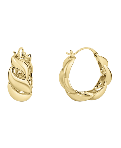 And Now This Open Twisted Hoop Earring In Gold Plated
