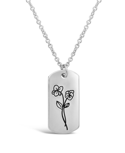 Sterling Forever Women's Birth Flower Necklace In February,violet,silver
