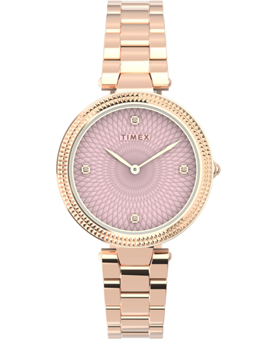 Timex Women's City Rose Gold-tone Low Lead Brass Bracelet Watch 32mm