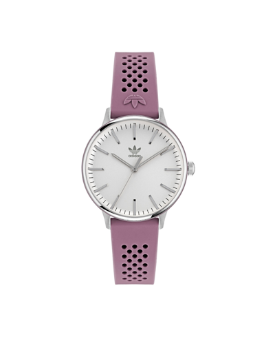 Adidas Originals Adidas Unisex Three Hand Code One Small Pink Silicone Strap Watch 35mm